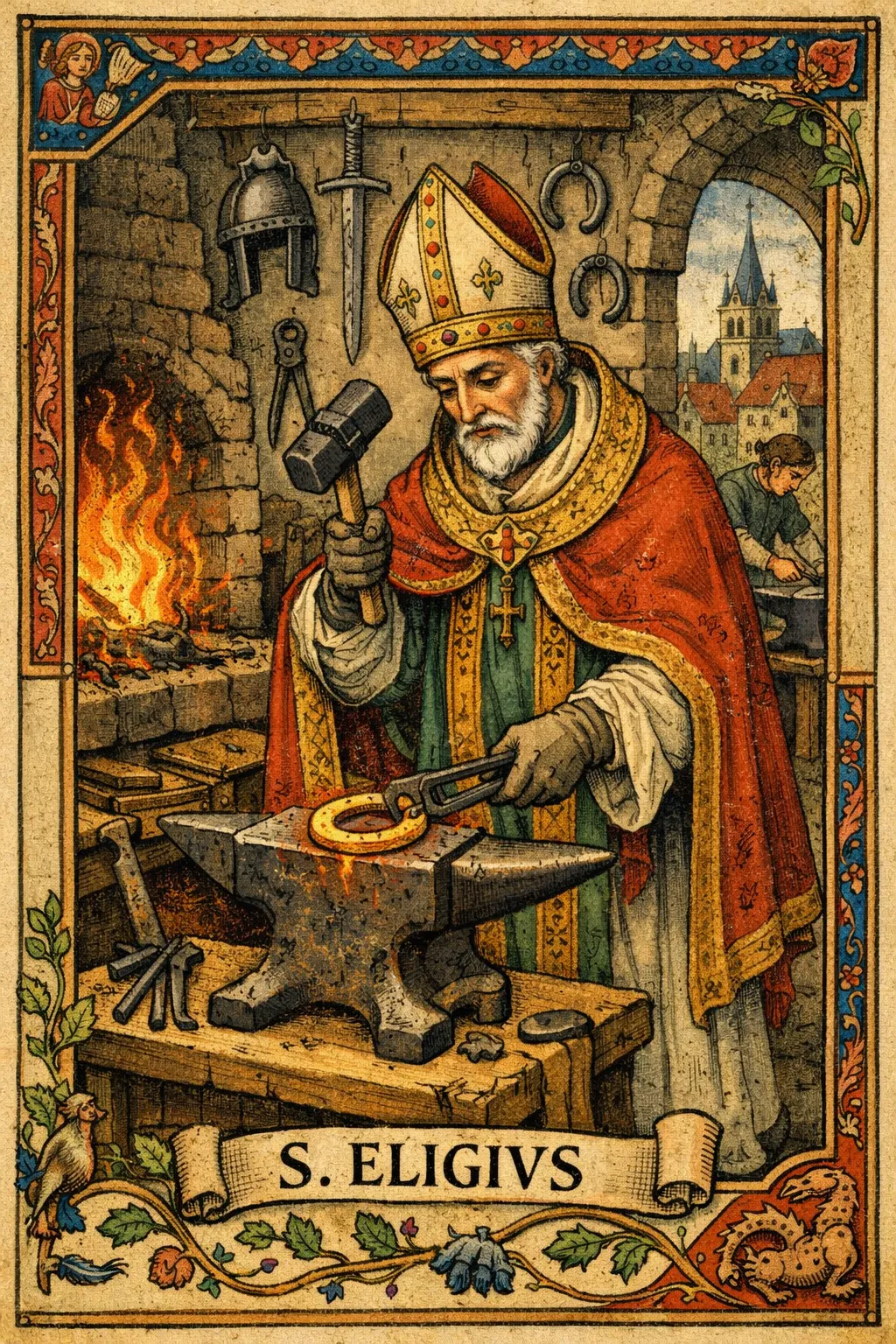 Saint Eligius at the forge