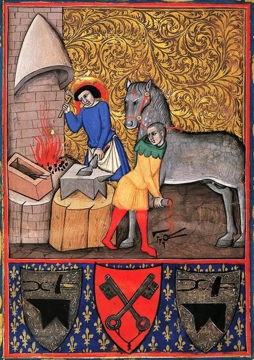 Saint Eligius with the horse — The Miracle of the Horseshoe