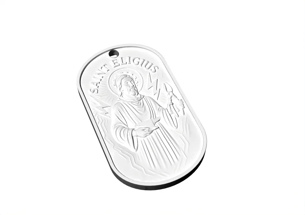 St. Eligius Trade Tag — plaster render